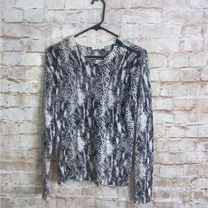 Equipment Silk Cashmere Snake Print Odin Sweater Size XS